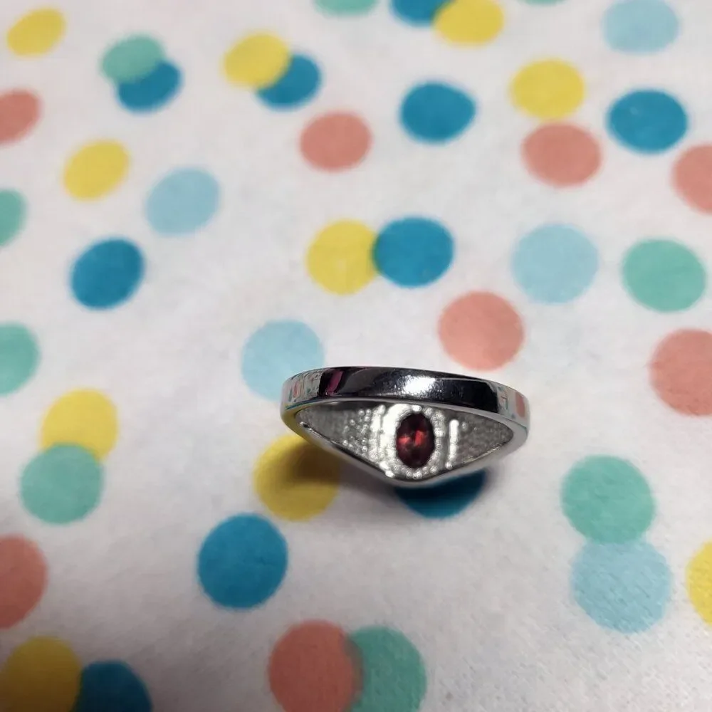 Mozambique Garnet Men's Stainless Steel Ring